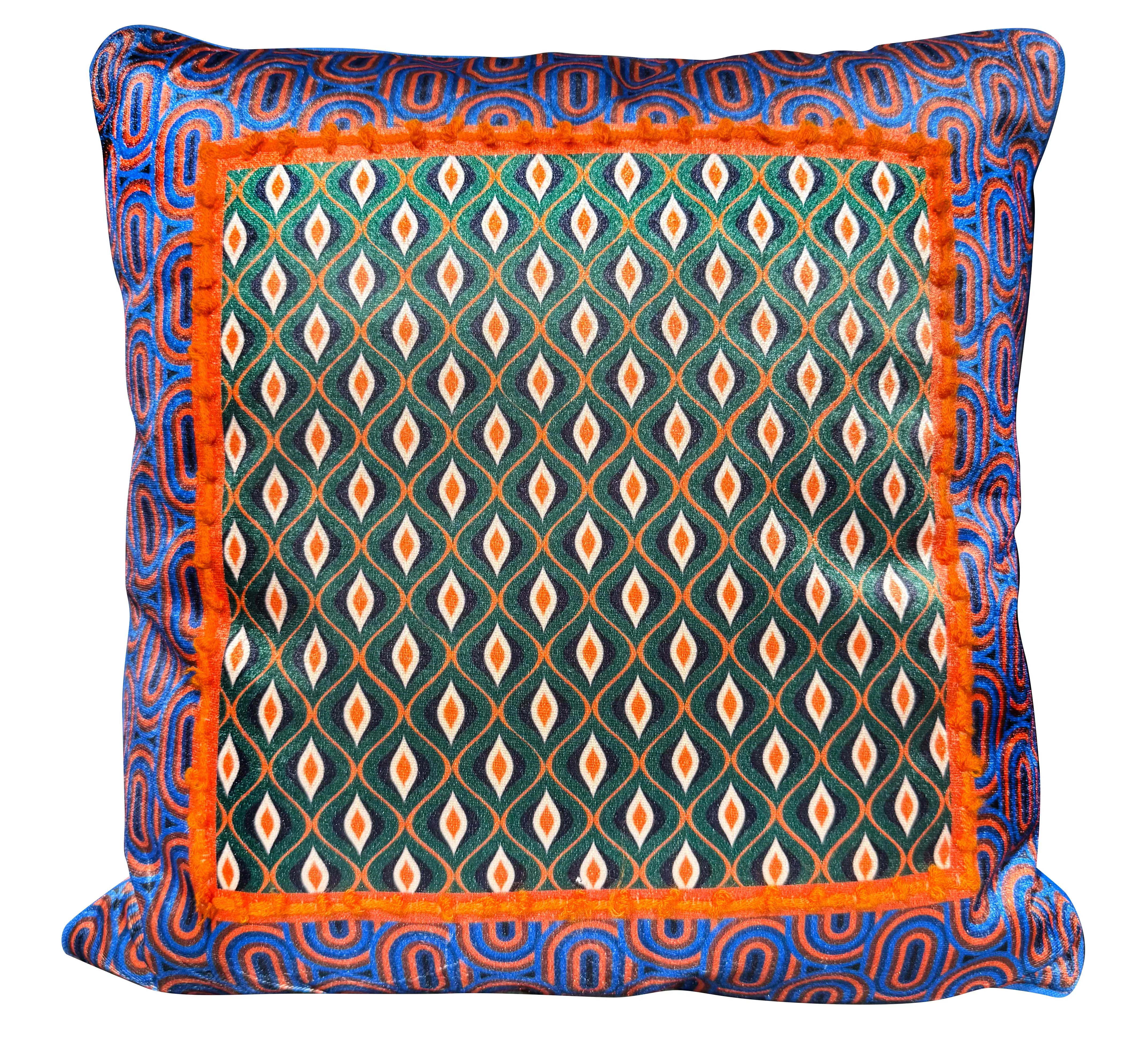 Coussin Velours Violet 45x45