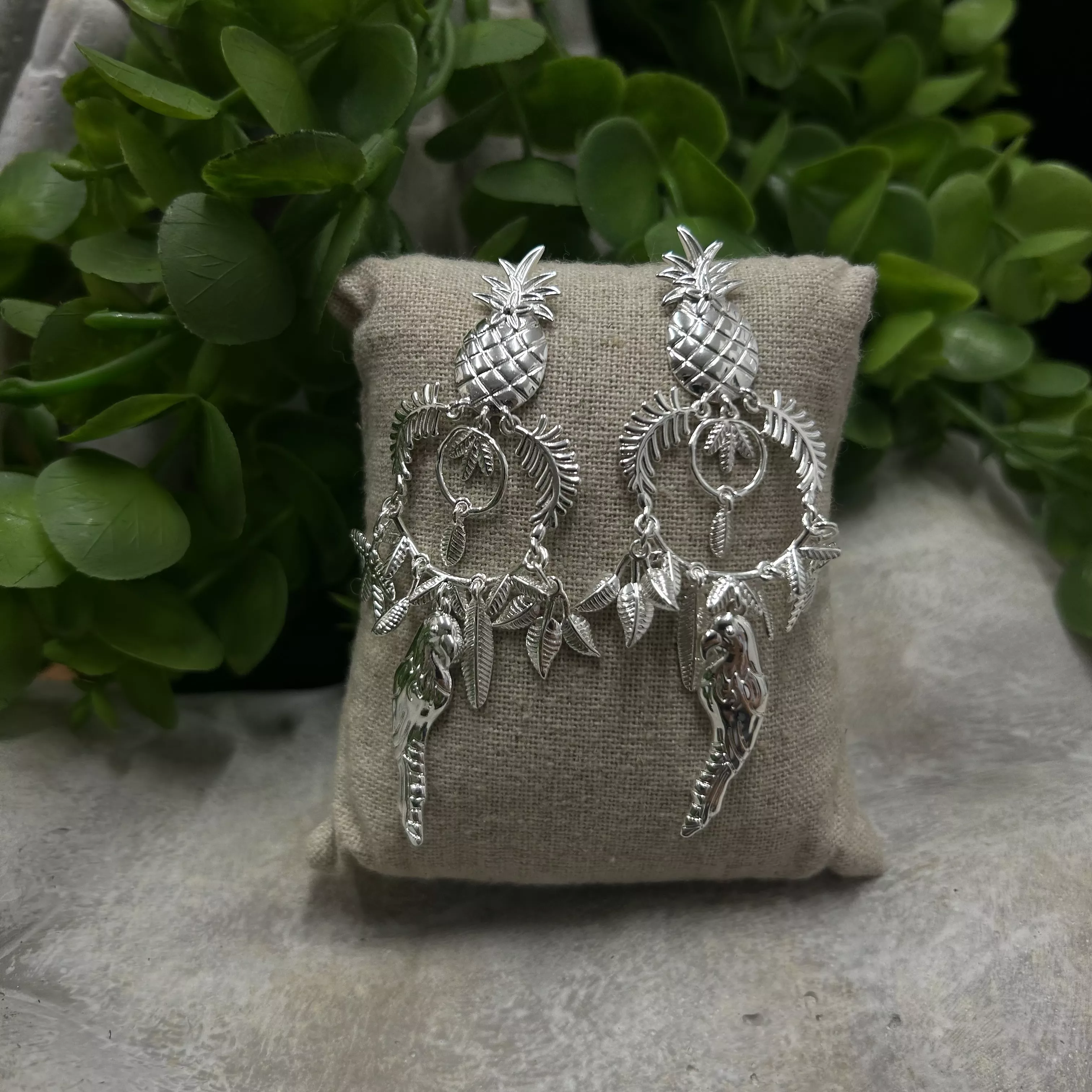 „Tropische“ Ohrhänger – versilbert