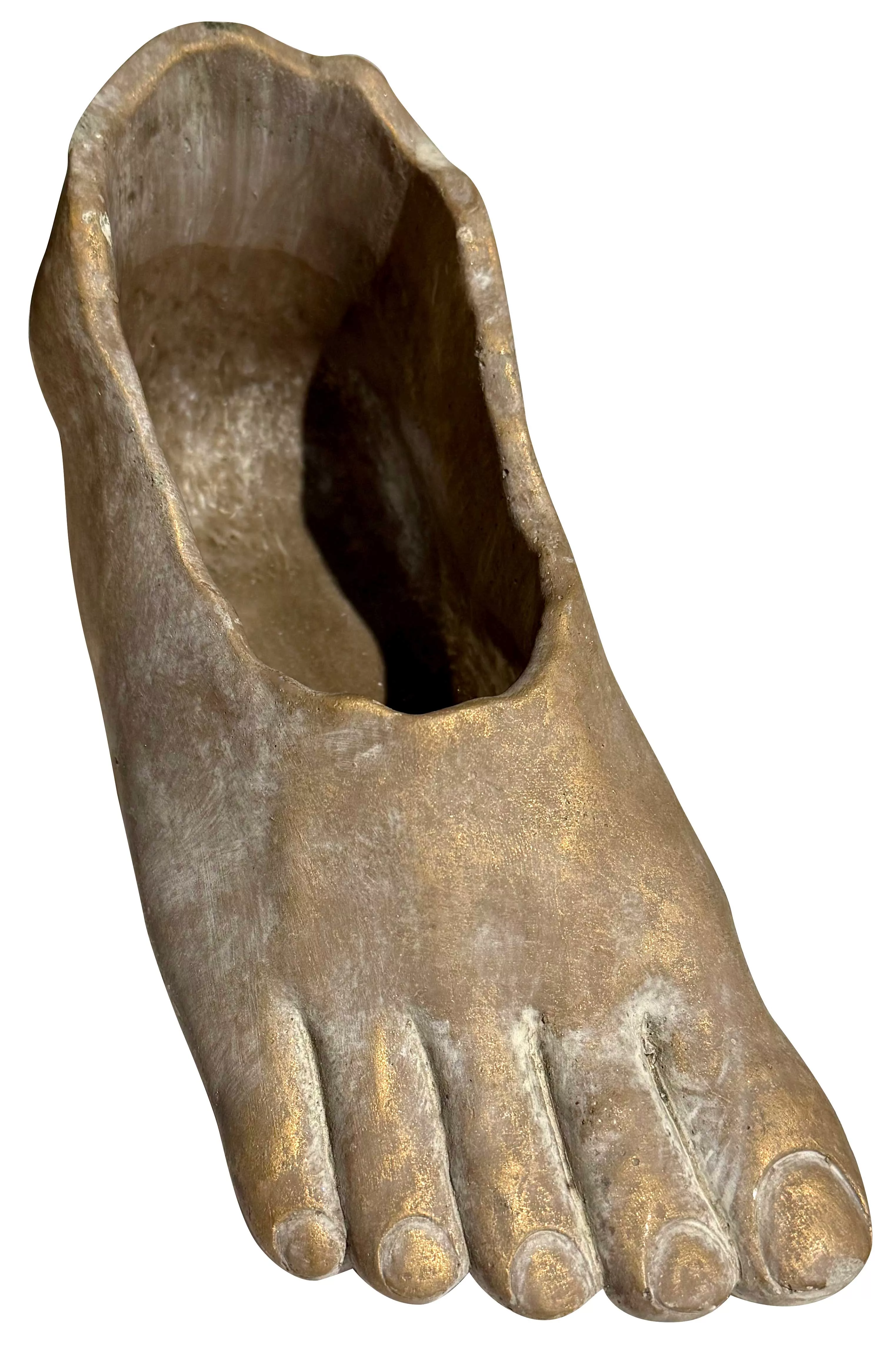 Foot-shaped vase or flower pot