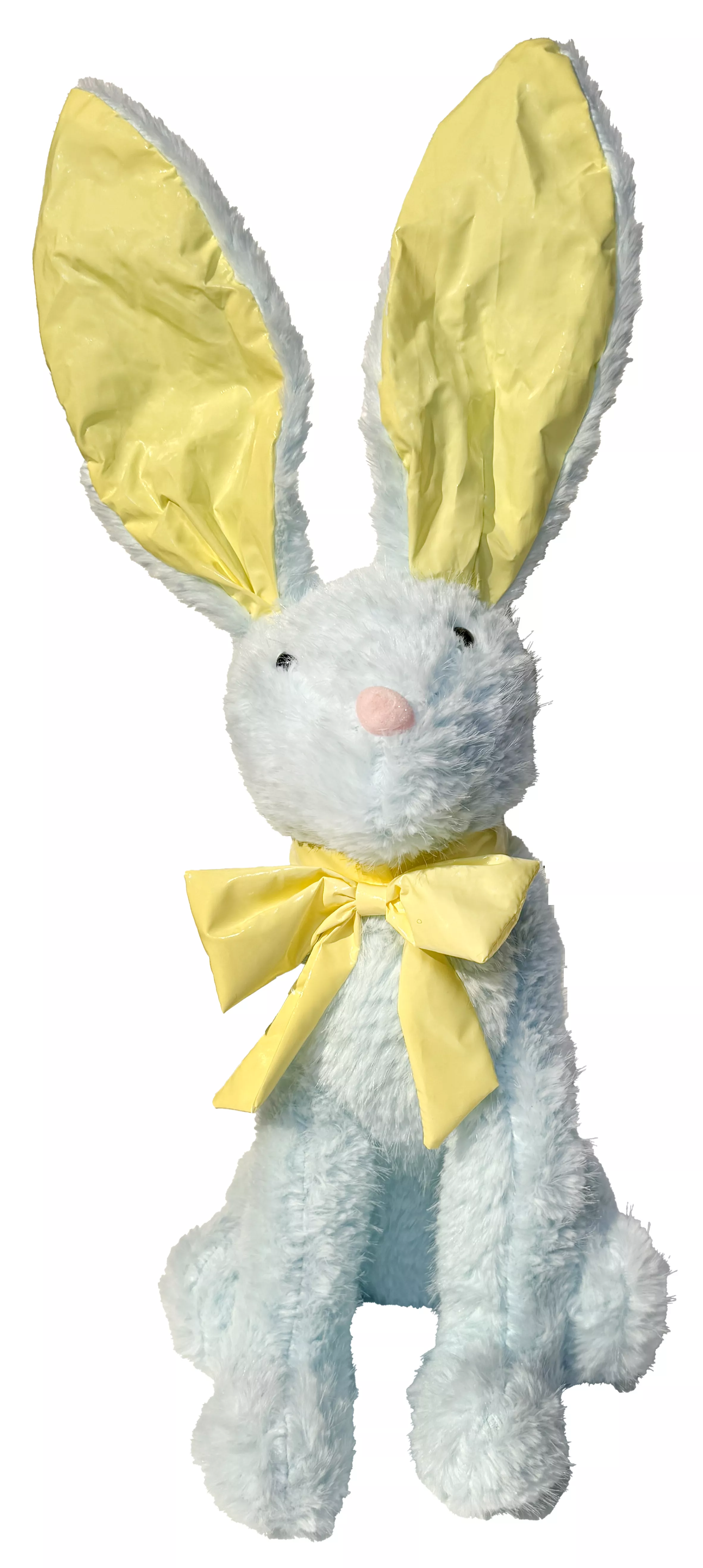 Lapin en peluche décoratif - 60 cm de hauteur - Bleu pastel