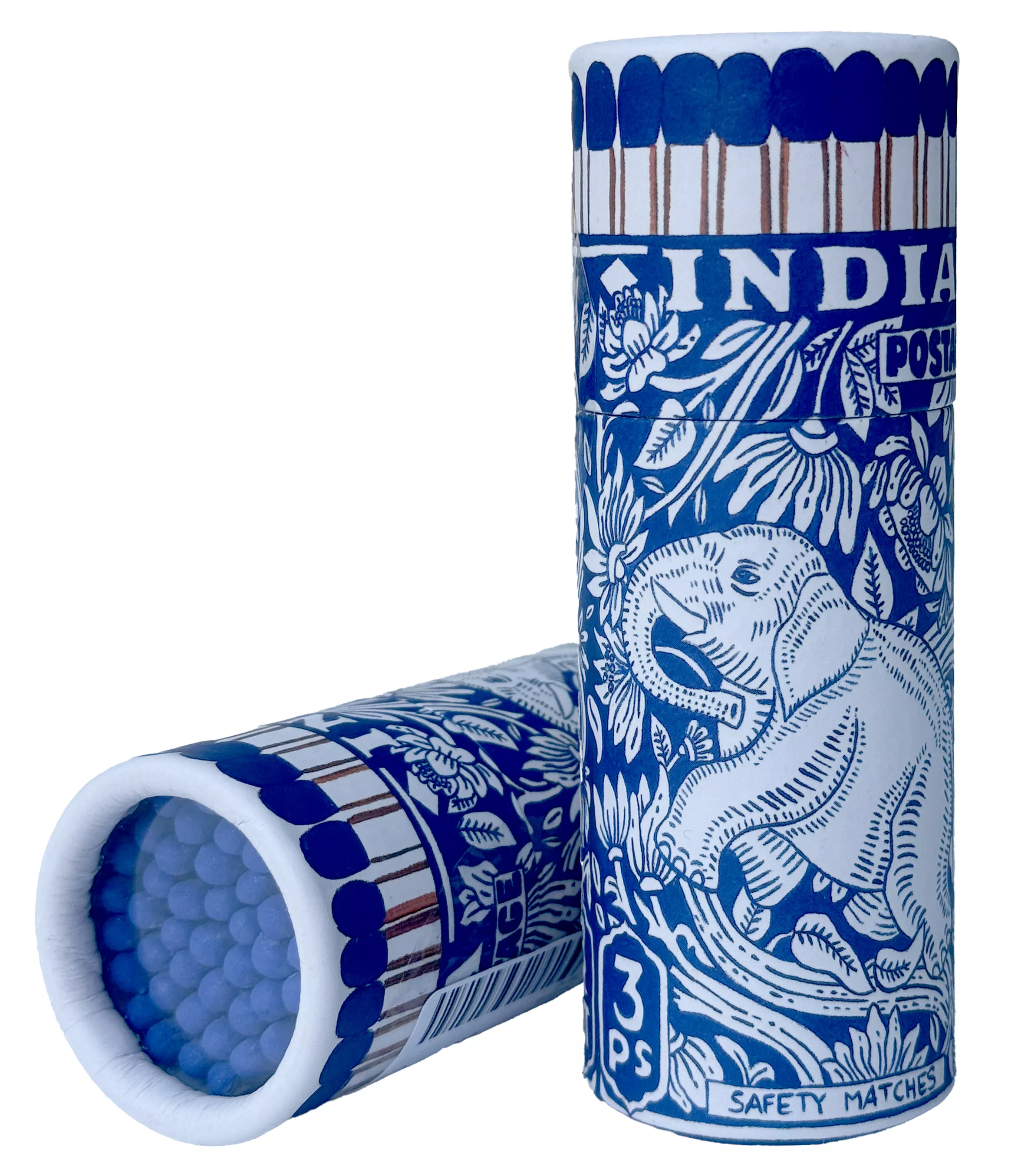 Streichholzschachtel „Elefanten-Briefmarke Zylinder“