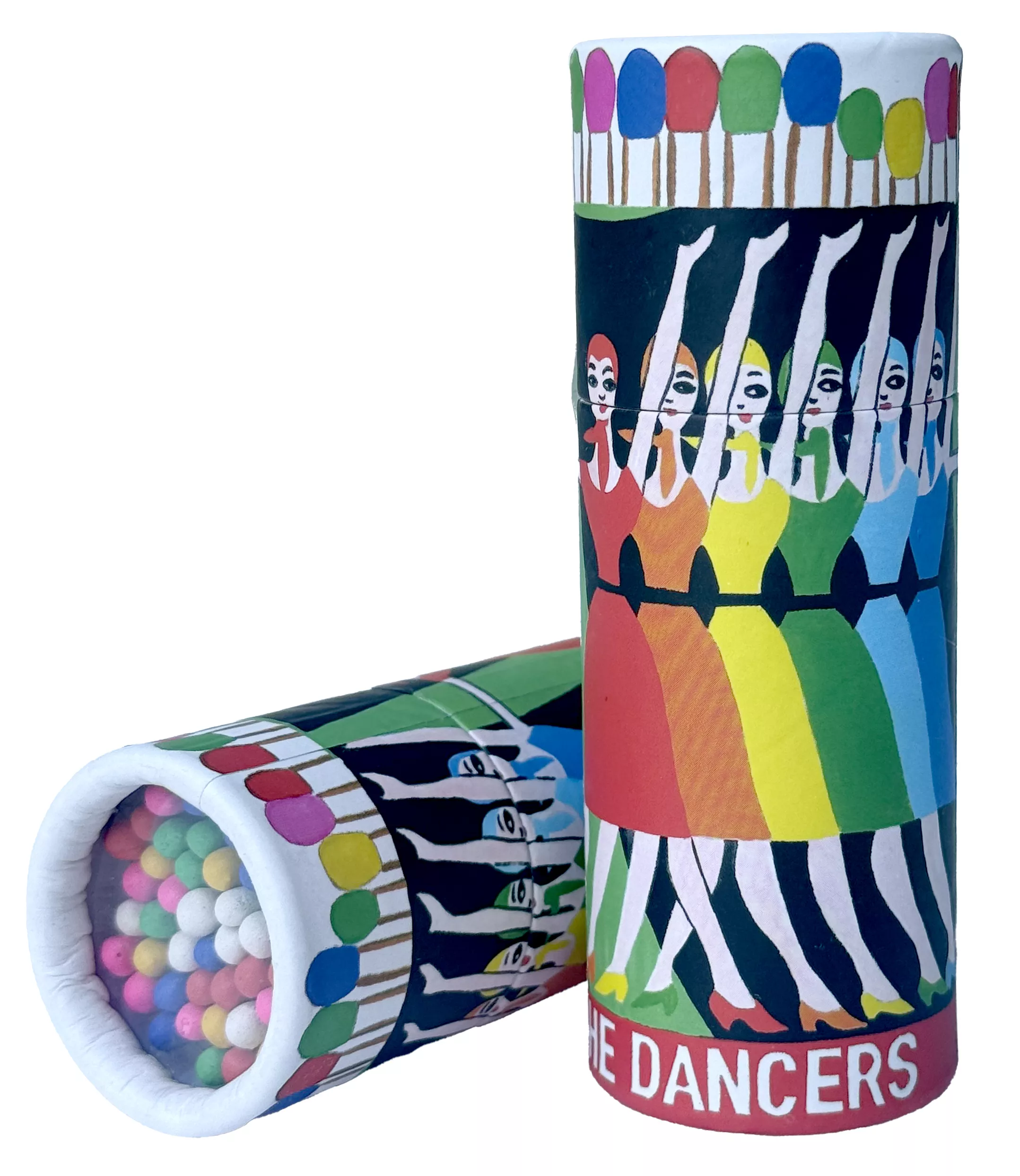 Zylindrische Streichholzschachtel „Die Tänzerin“